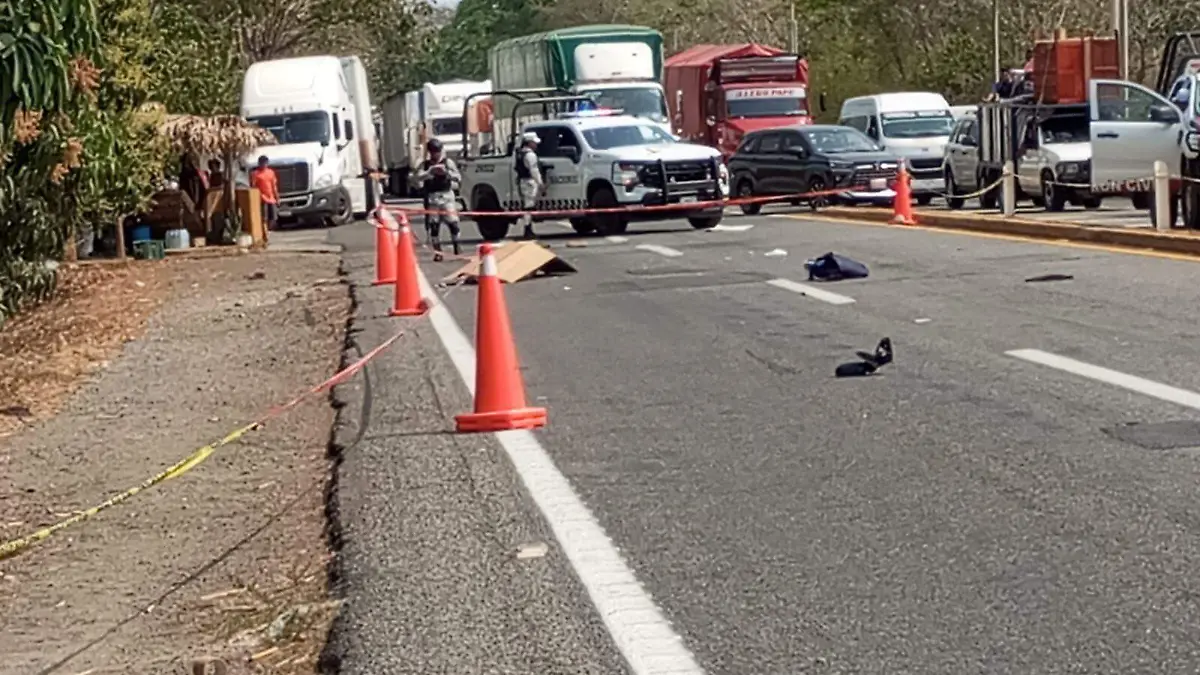 zona de accidente acordonada